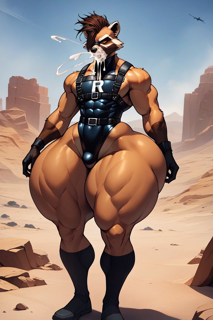 Long Black Socks, Military, Sleeveless Leotard AI Gay Porn