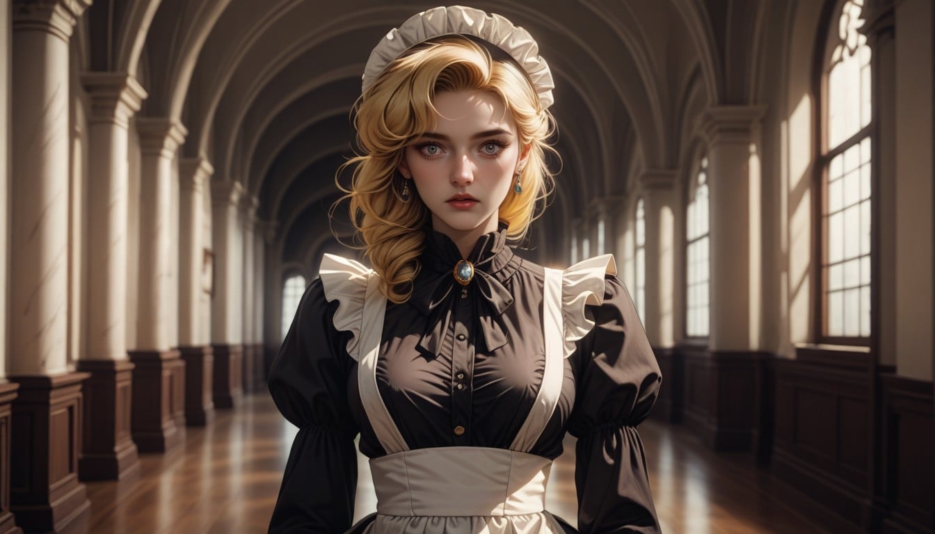 Break, A Poised Victorian Maid With Medium Firm Natural Breast, Break Hentai AI Porn