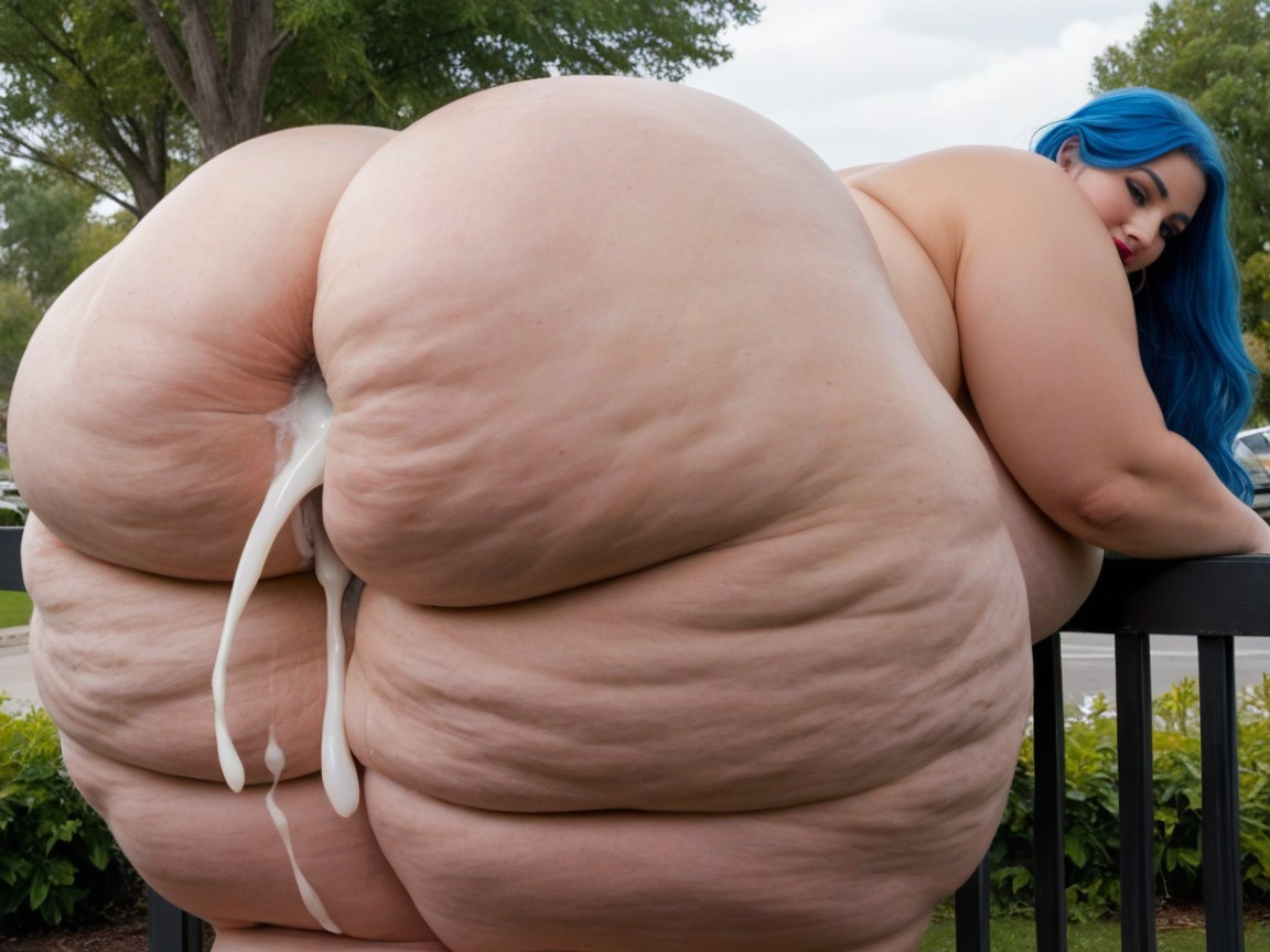 Looking At Viewer, Hyper Thighs, Hyper Wide Hips BBW AI Porn