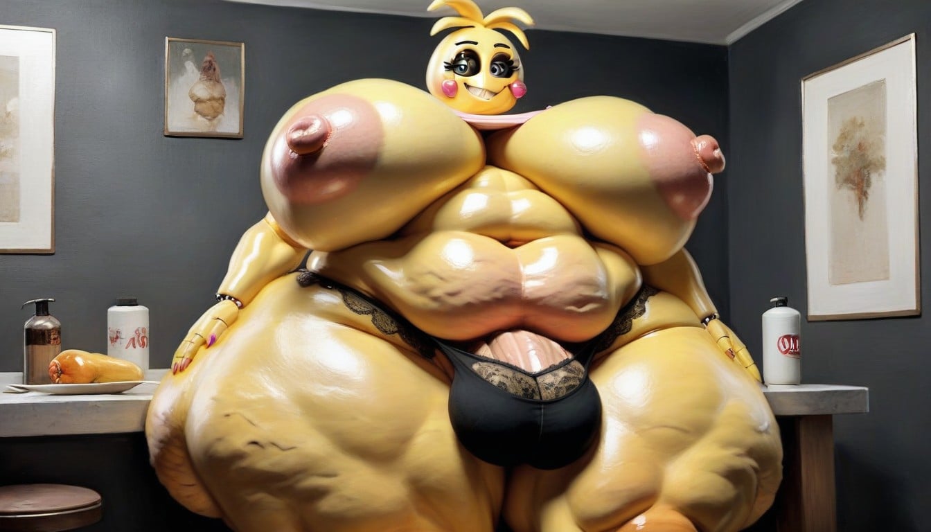 Futanari, Futanari, Lace Black Panties Furry AI Porn