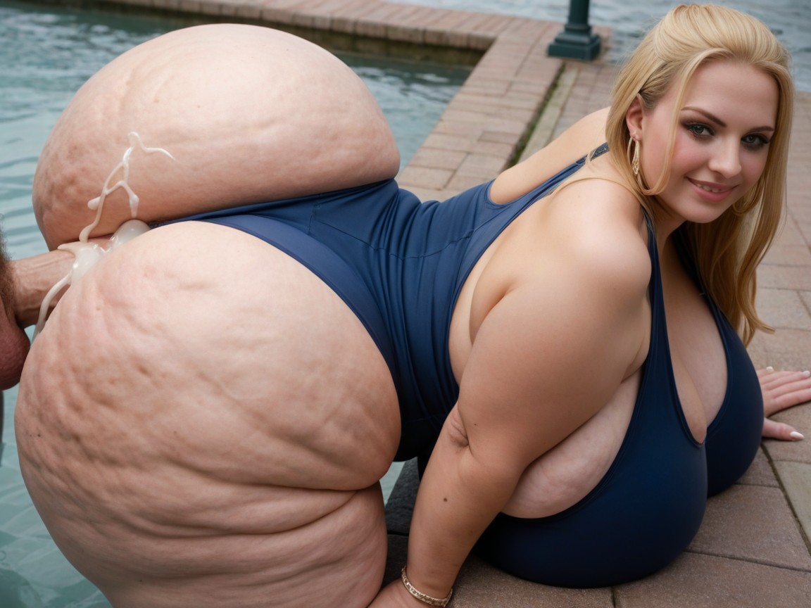 Massive Breasts, Top Down Shot, Blonde Hair BBW AI Porn