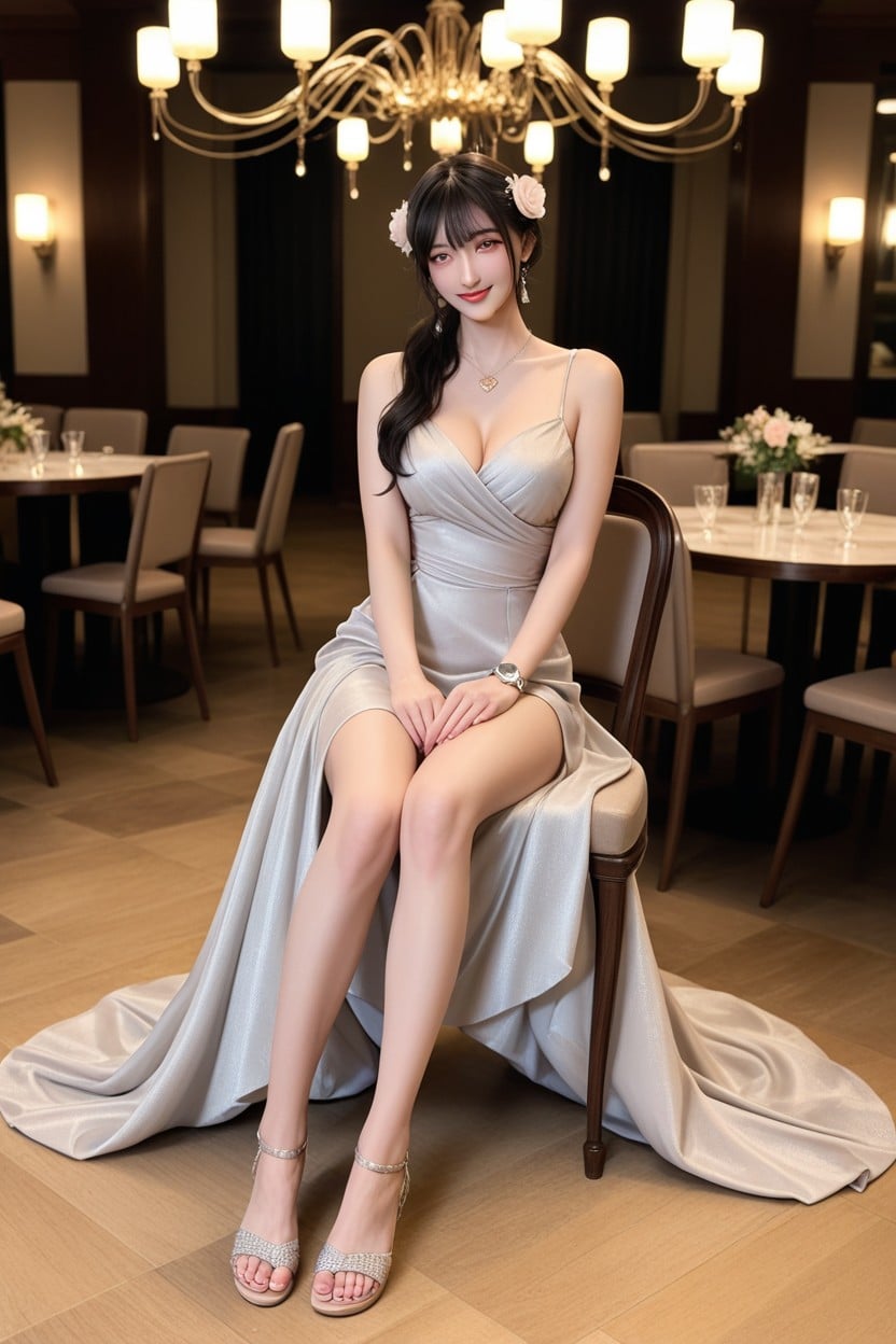Dim Lighting, Marble Floor, Transparent Hair Scrunchie AI國產黃片