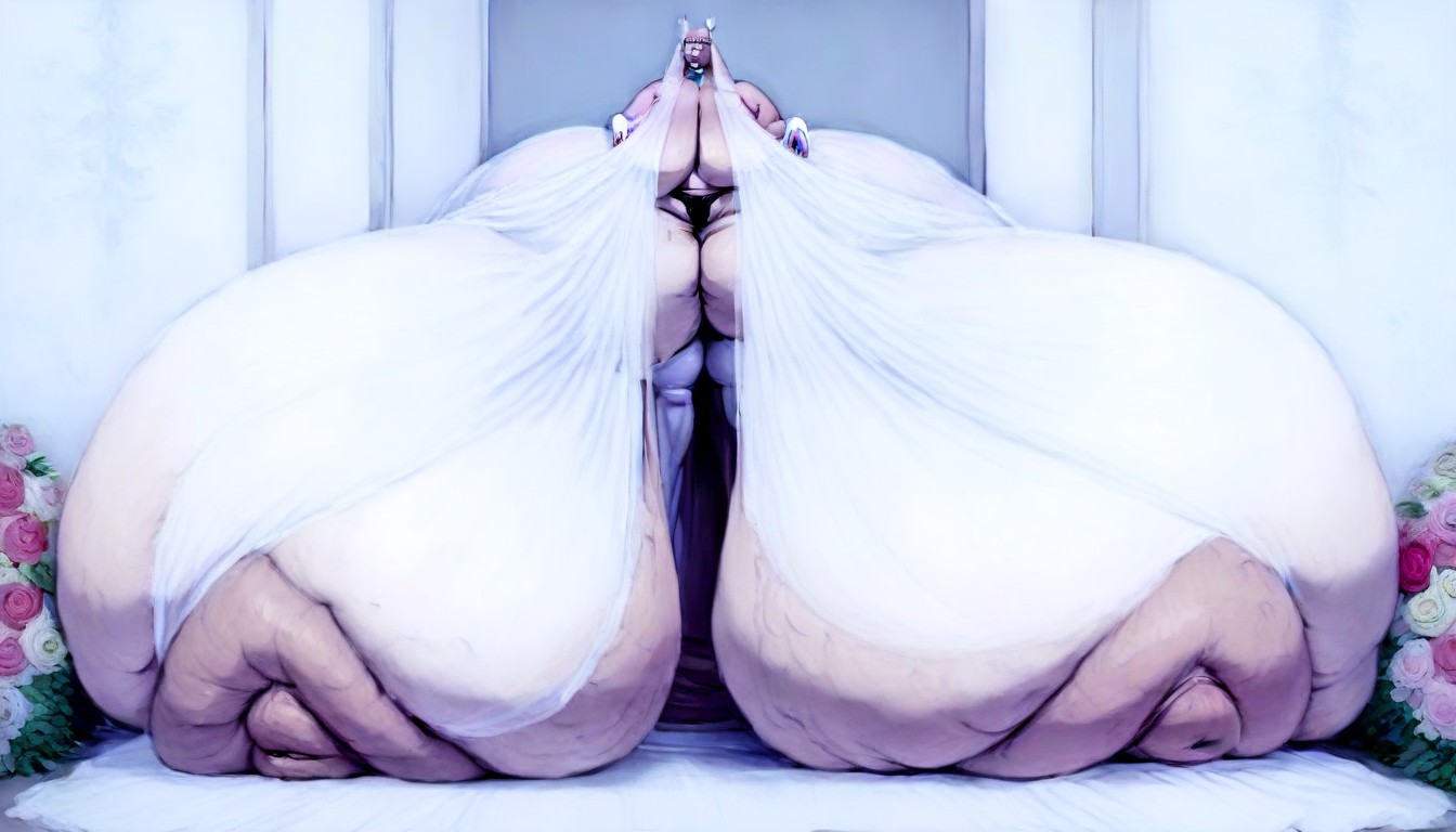 Saggy Breasts, Pussycowtaur Body, Detailed Ass Furry AI Porn