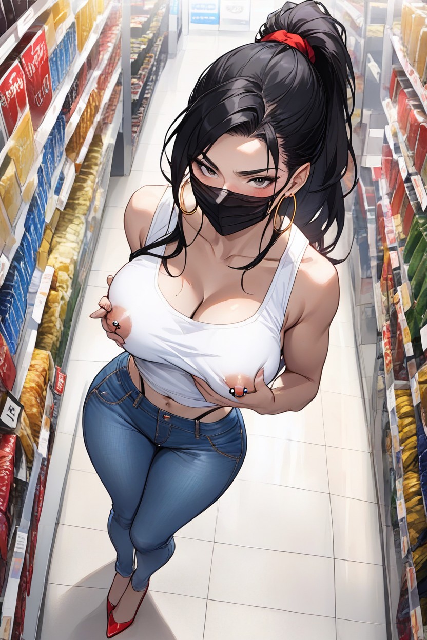 Blushing, Horny, Wide Hips Hentai AI Porn