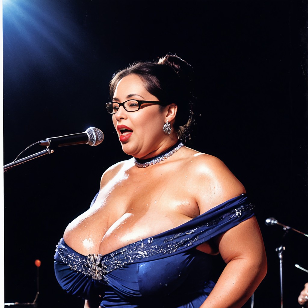 Choker, Eyes Half Closed, Female Opera Singer AI Porn
