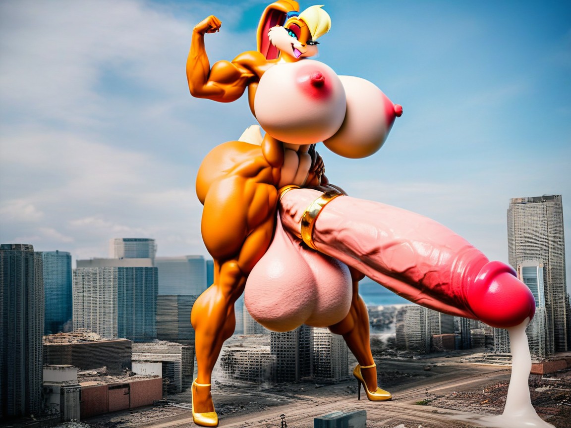 Breast, Gigantic Testicles, Bodybuilder 퍼리 AI 포르노
