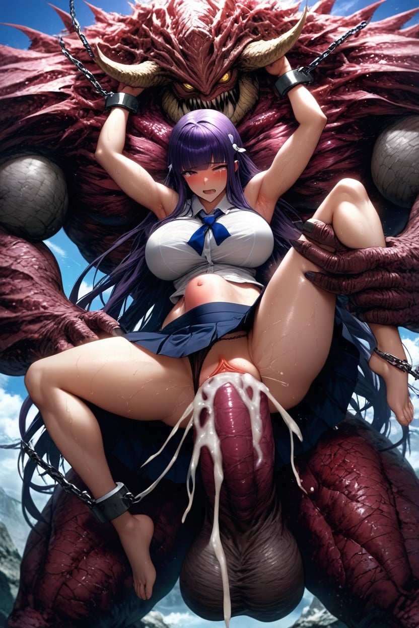 Large Ass, Brunette, Gigantic Siren Head Hentai AI Porn