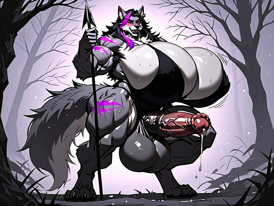 Purple Eyes, Black Hair, 18+ 퍼리 AI 포르노