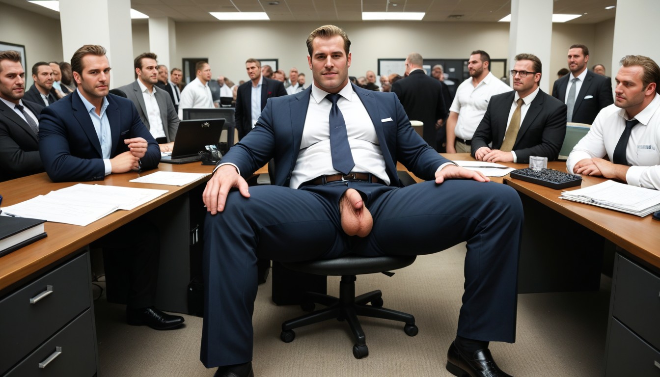 Flaccid, Open Pants, Front View AI Gay Porn