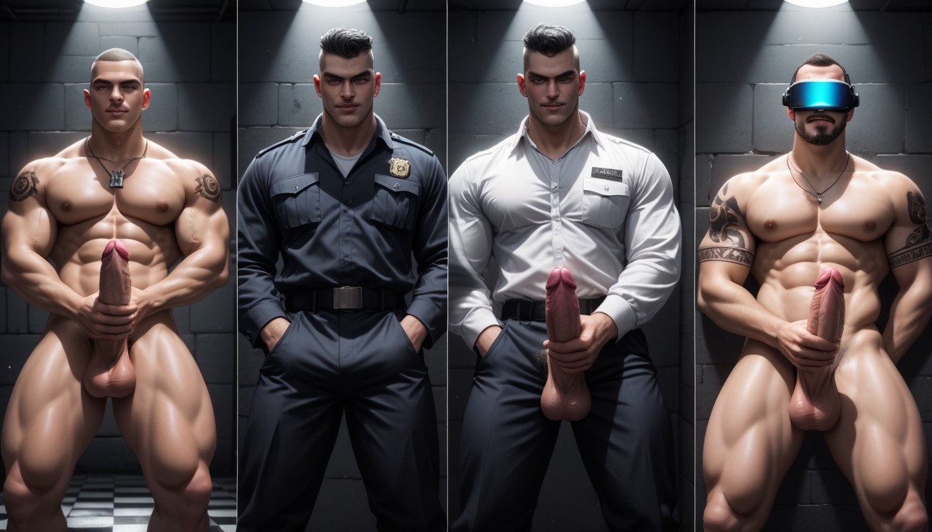 Messy Hair, Fit Pecs, Green Eyes AI Gay Porn