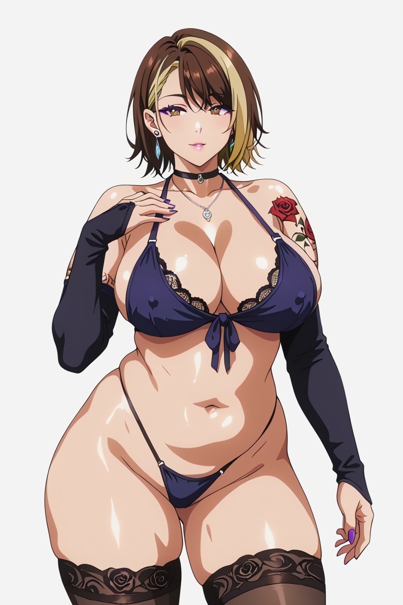 18+, Sexy Pose, Excessive Tattoos On Arms Hentai IA