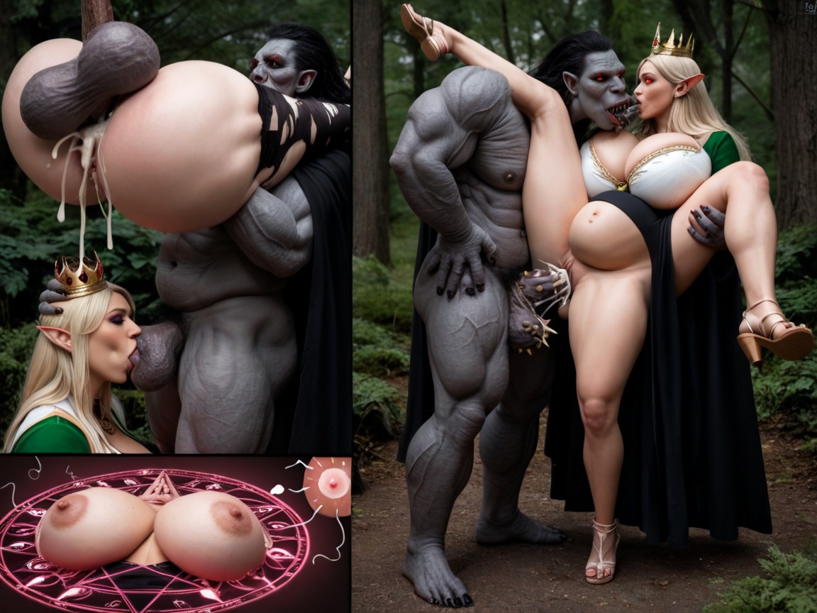 Evil Ritual, White Gloves, Evil Summoning Circle AI Porn