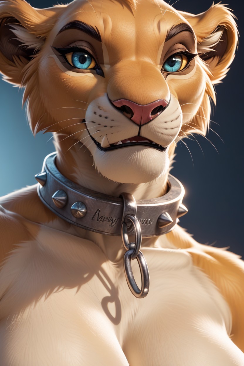 Face, Steel Collar, Eyes Furry AI Porn