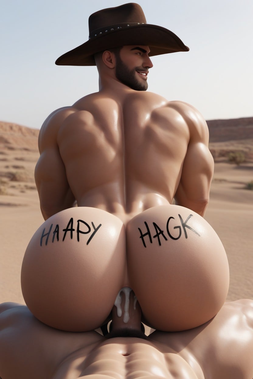 Power Bottom, Cowboy Hat, Motion Lines AI Gay Porn