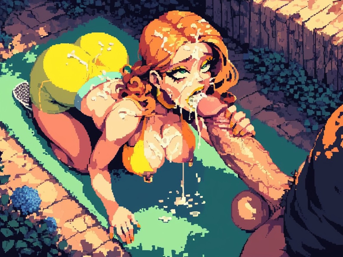 Torn Lemon Yellow Bra, Lemon Yellow Choker, Soft Shadow AI Porn