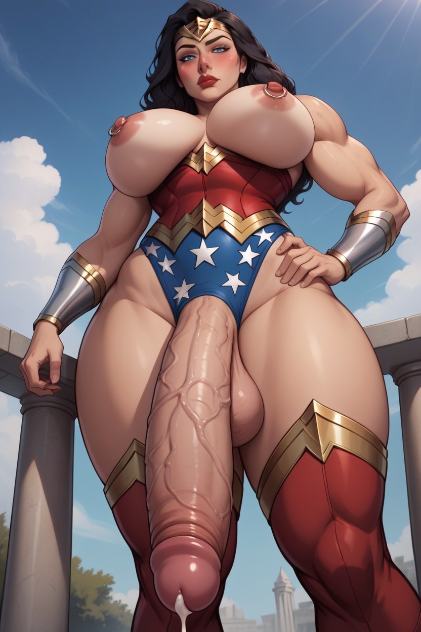 Standing, Bored Face, Tan Skin Hentai AI Porn