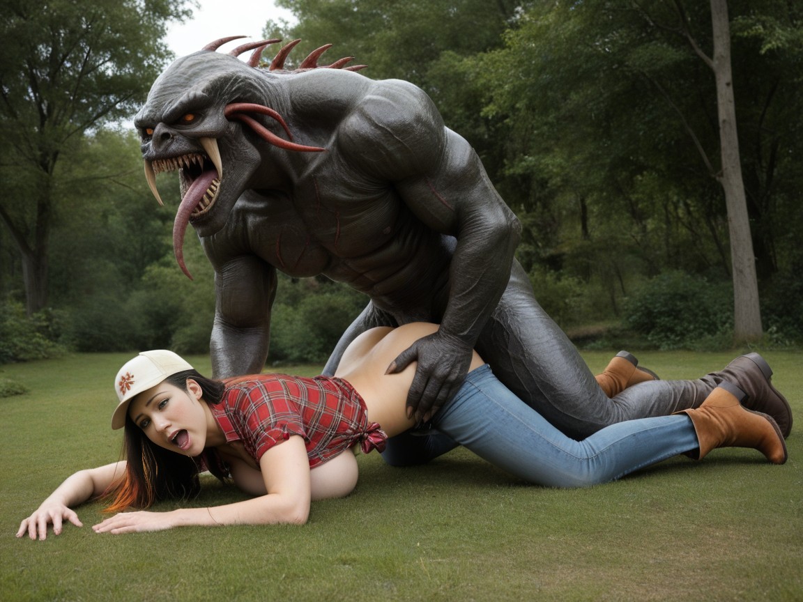 Monster Fucking Pussy, 小さなお尻, Jeans Pulled Down AIポルノ