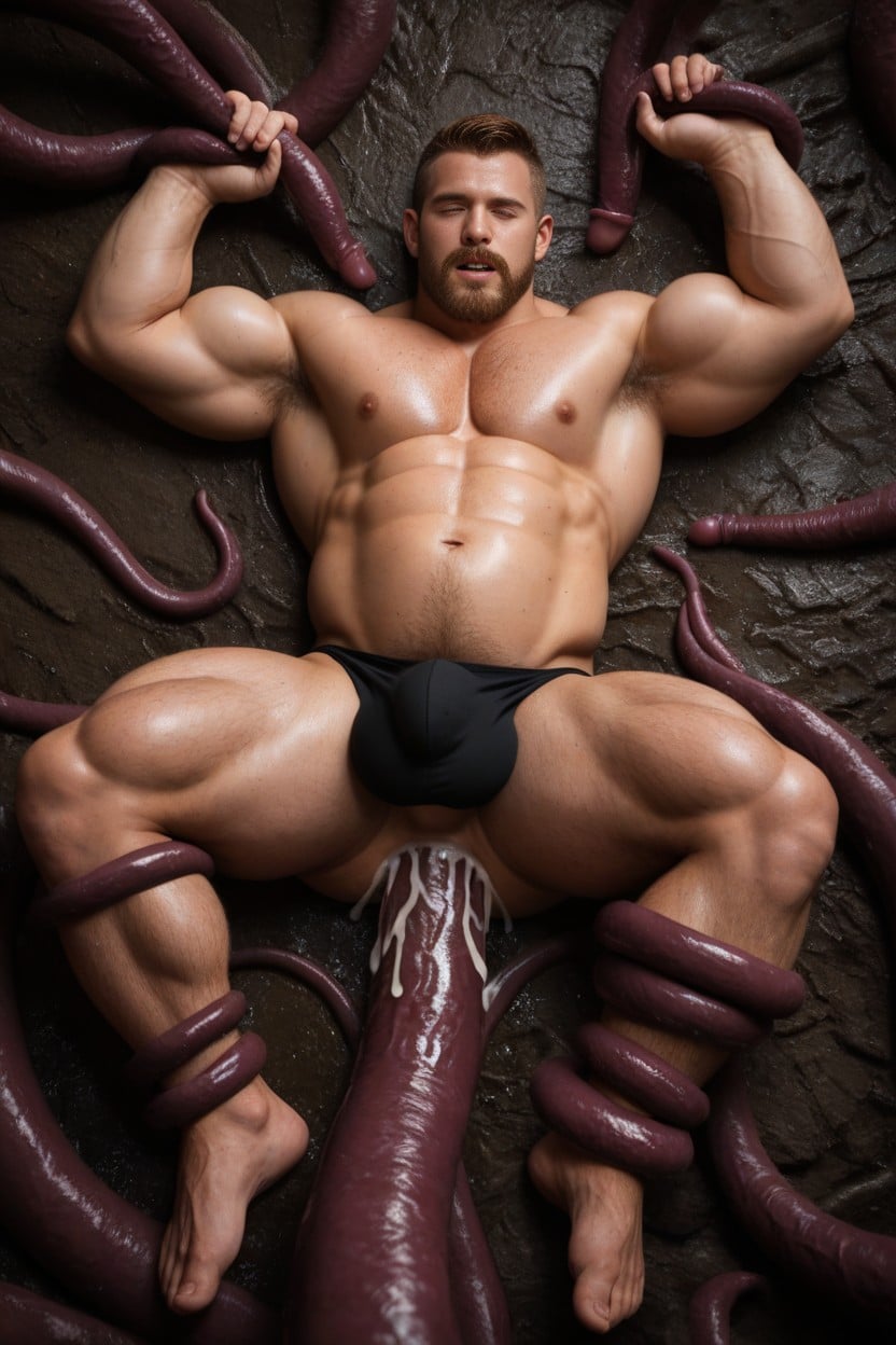 Tentacles Too Big, Oiled Skin, Shocked AI Gay Porn