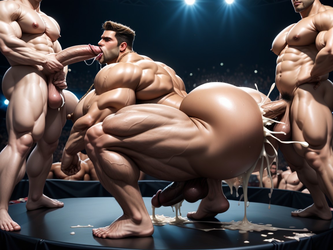 アヘ顔, Man Men Only, Huge Orgy ゲイAIポルノ