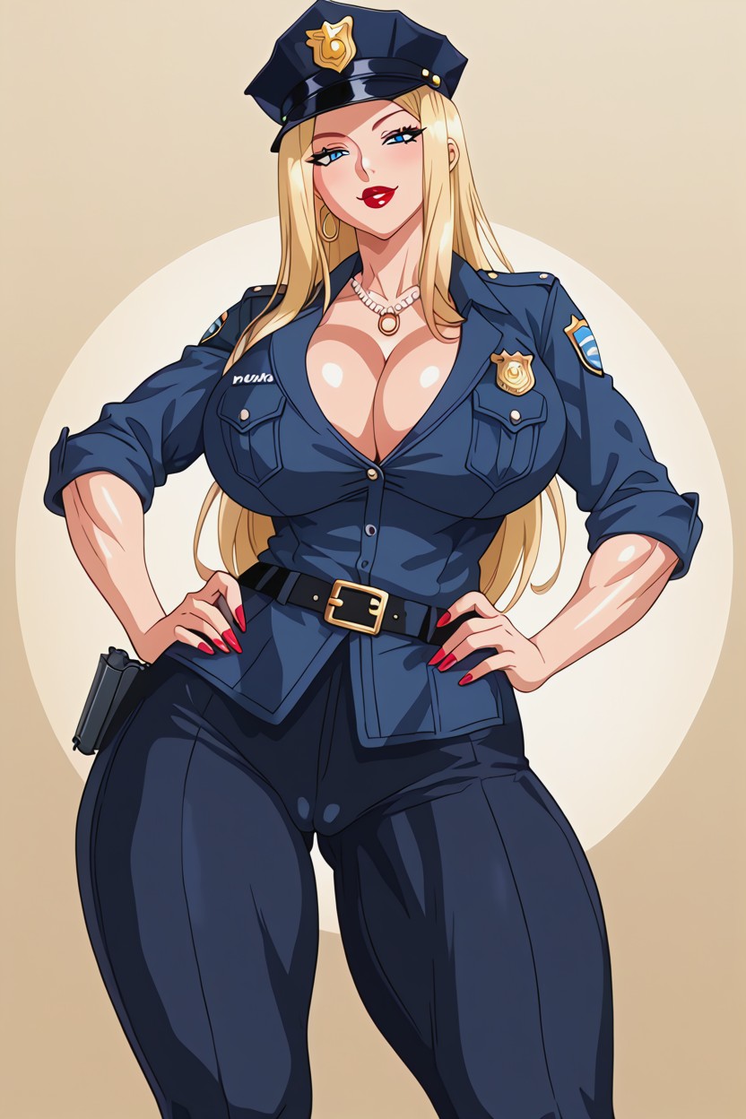 Black Eye Liner, Muscular Body, Bimbo Lips Hentai AI Porn