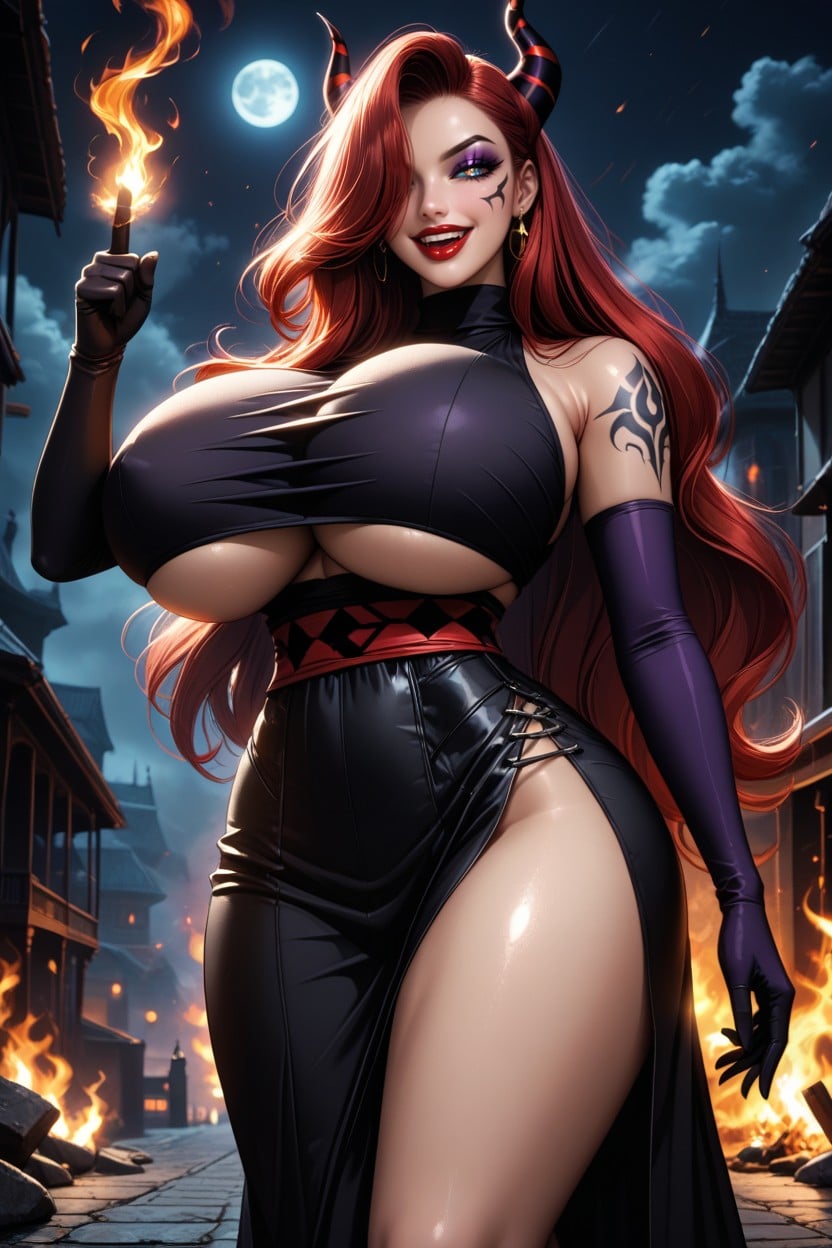 Nightmare Fuel, Every Things Is On Fire, Long Wavy Hair Porno ebony IA