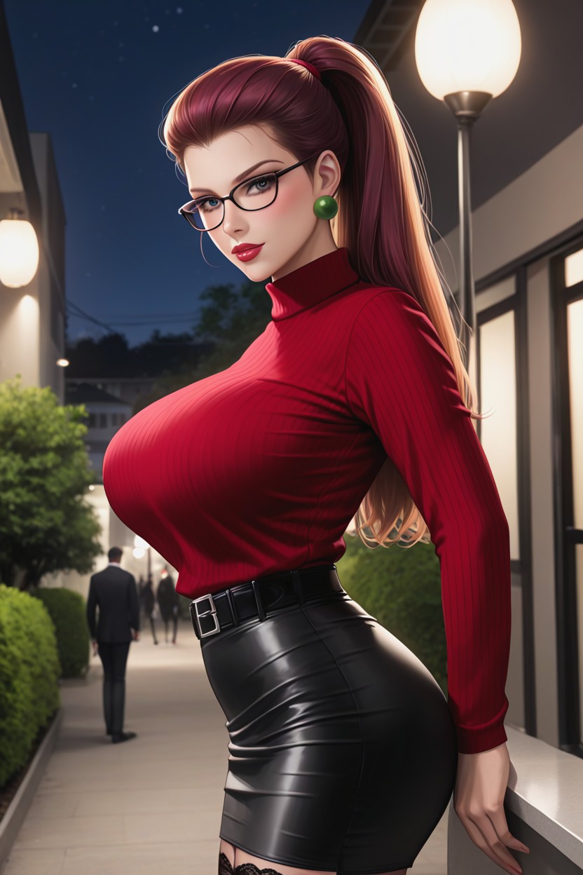 Sex, Giant Large Breasts, One Anime Woman Hentai IA