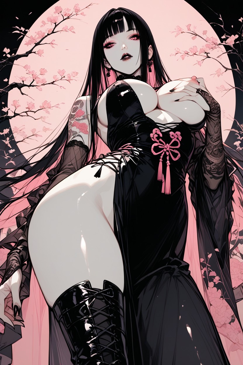 Black Lips, Vampire Woman, Massive Ass Hentai AI Porn