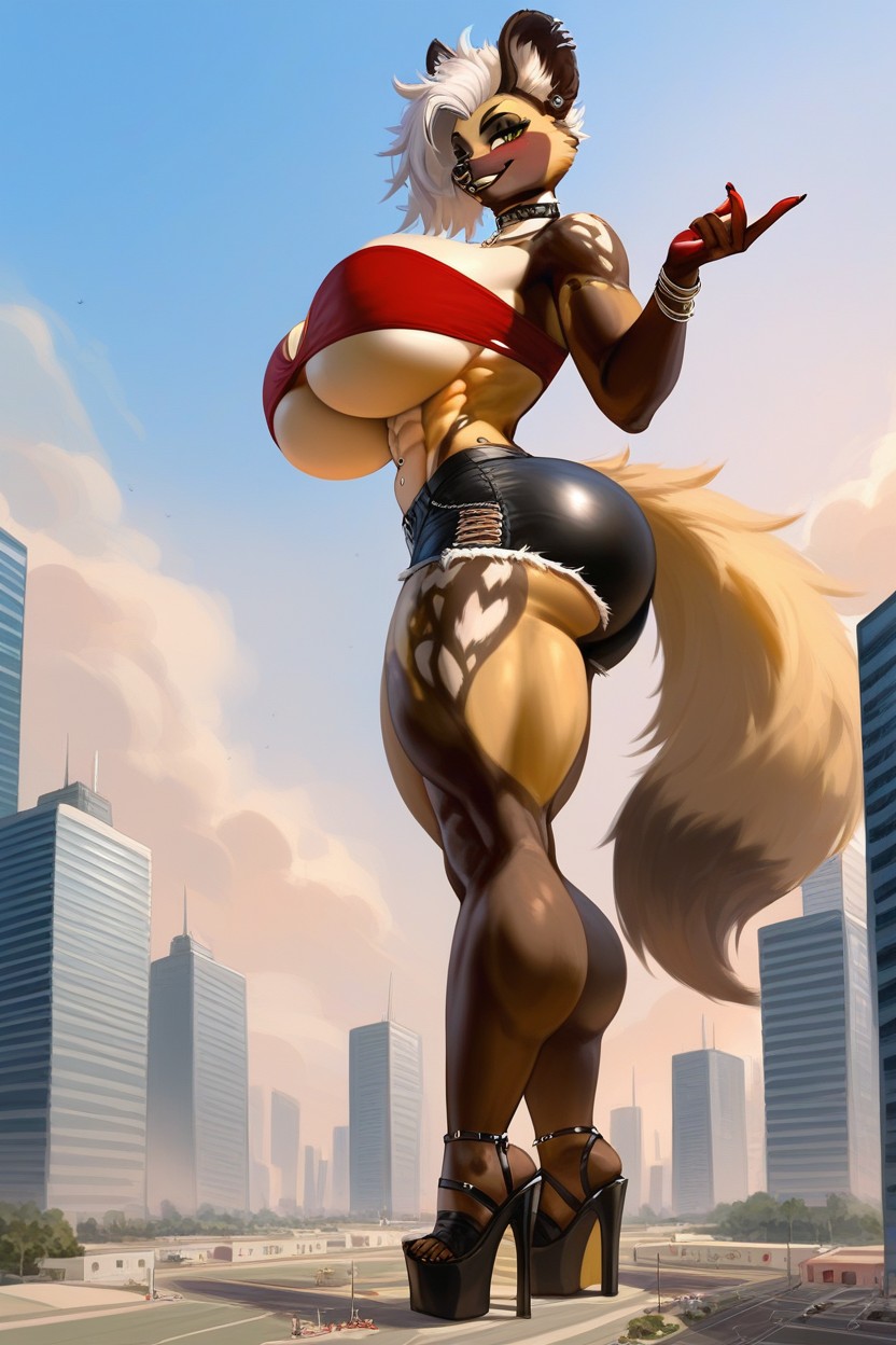 City, Choker Collar, Furry Furry AI Porn