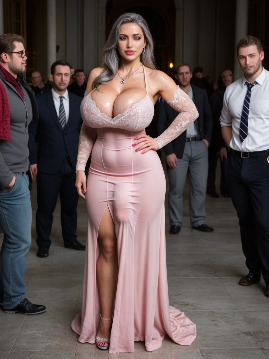 Bulge In Clothes, Cock Hidden Under Clothes, Massive Oversized Breasts Shemale AI Porn