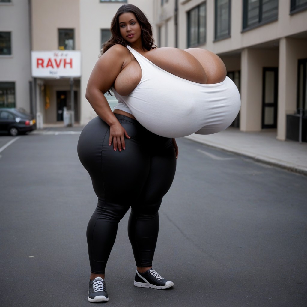 Dark Brown Skin, Favela, + Ssbbw BBW AI Porn