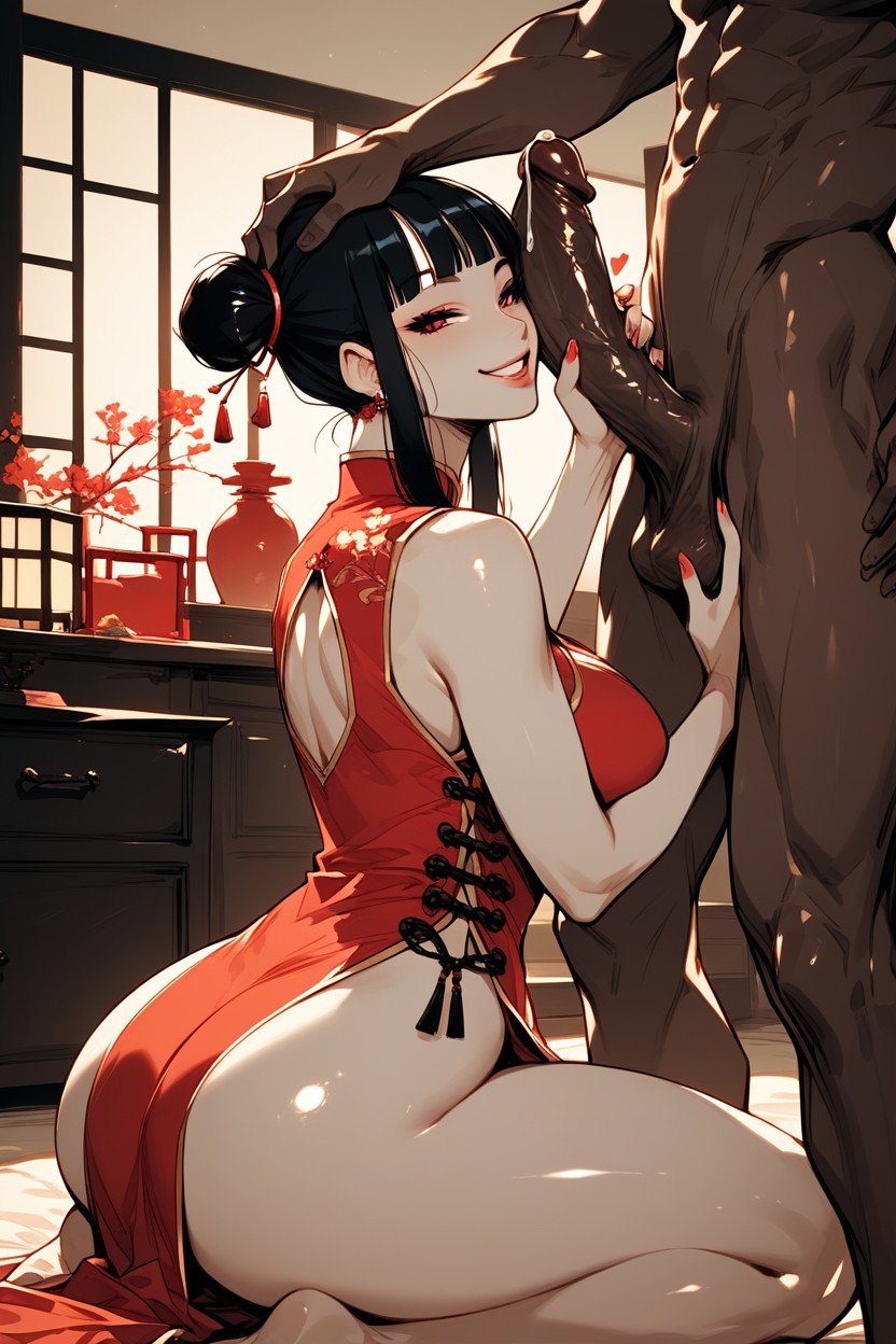 50+, Large Face, Headrest Hentai AI Porn