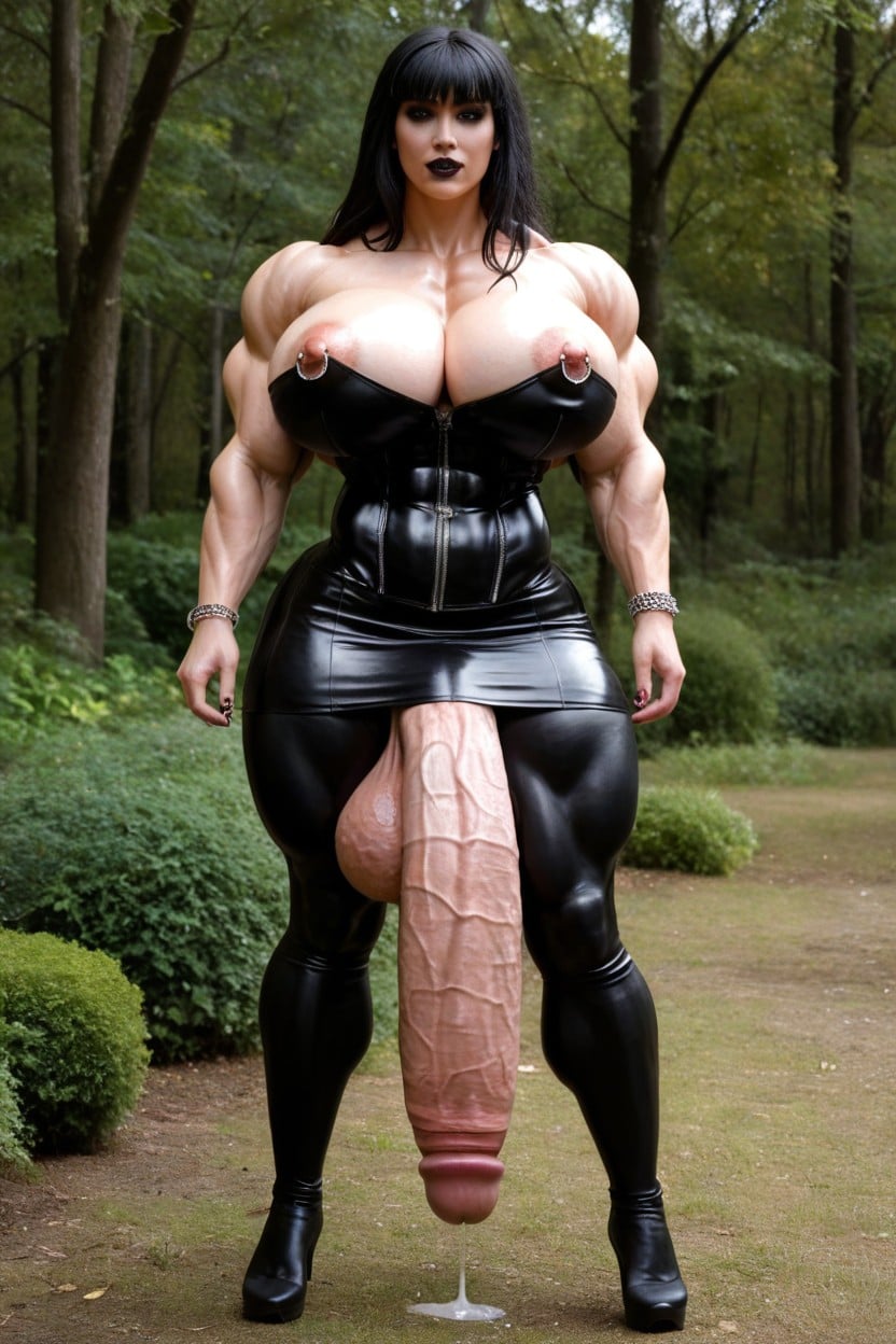 Very Long Penis, Full Body, Absurdly Veiny Shemale AI Porn