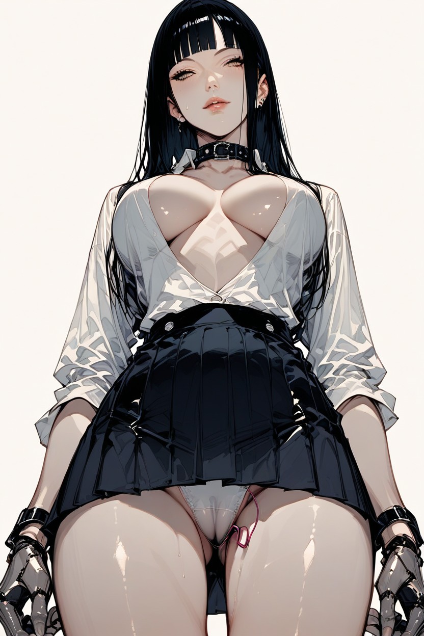 Furiously Masturbating, Hand Taped, Unbuttoned Hentai AI Porn