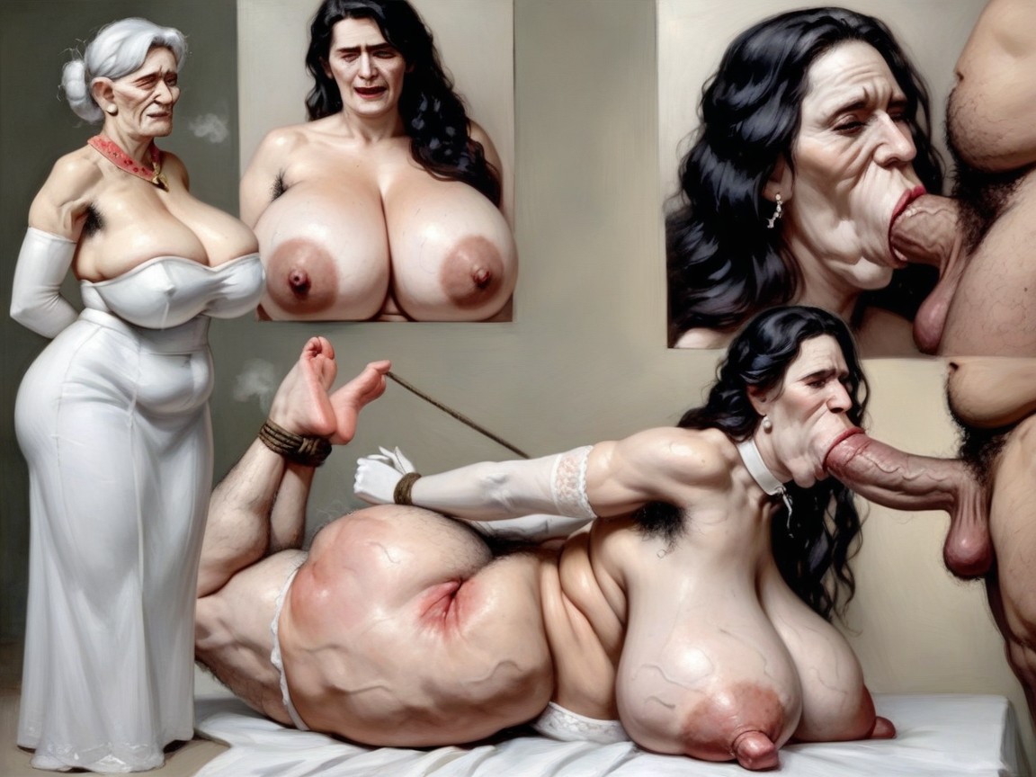 60+, Black Hair, Embarased AI Porn