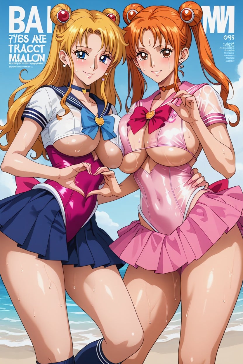 Happy Crying, Perfect Body, Sailor Moon Style Hentai AI Porn