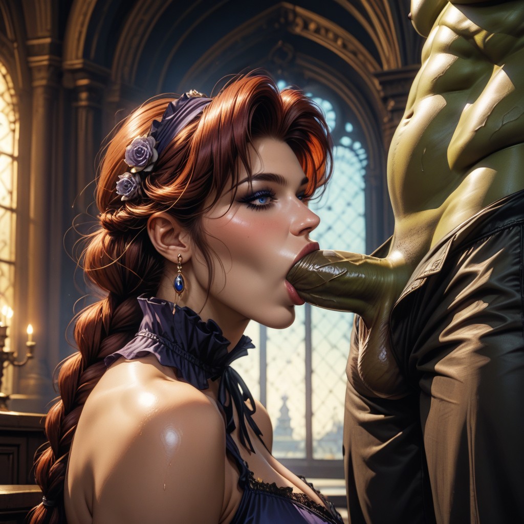 Male Orc Bigger Than Woman, Black Knicker Pants, 1 Person Hentai AI Porn