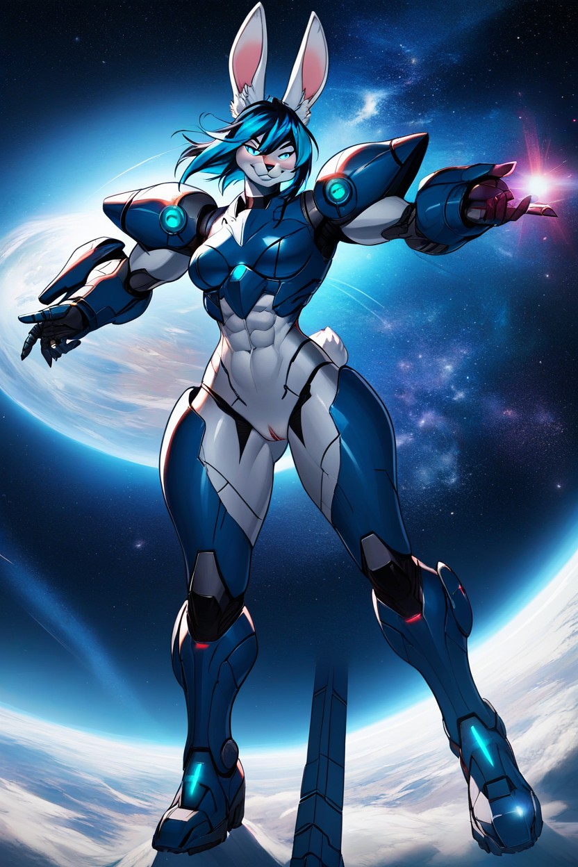 Anthro Female, Arms Spread, Fit Furry AI Porn
