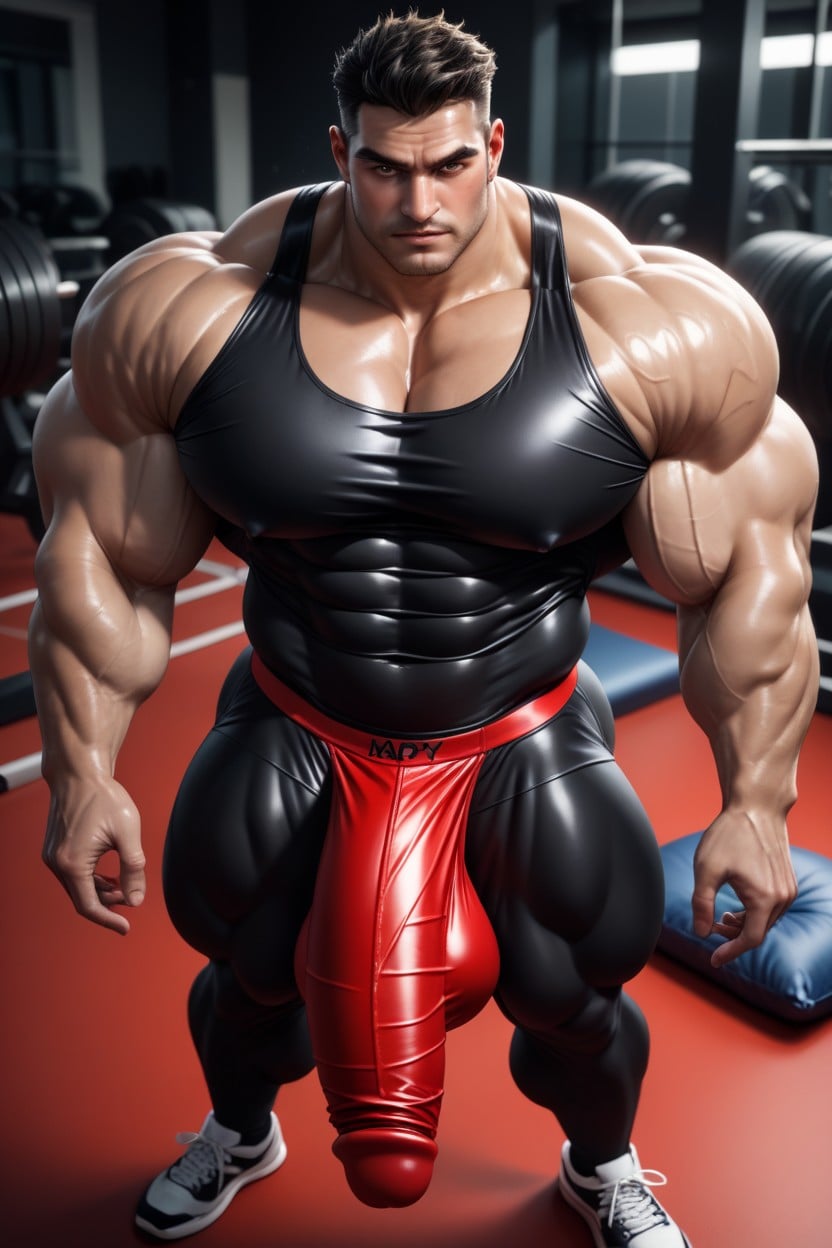 Smoothe Skin, Oiled Body, Huge Muscles AI Gay Porn