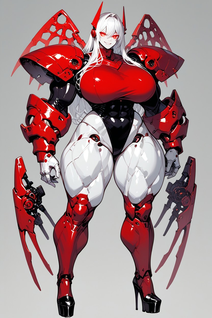 Robot Women, Visible Hips, White Head Hentai AI Porn