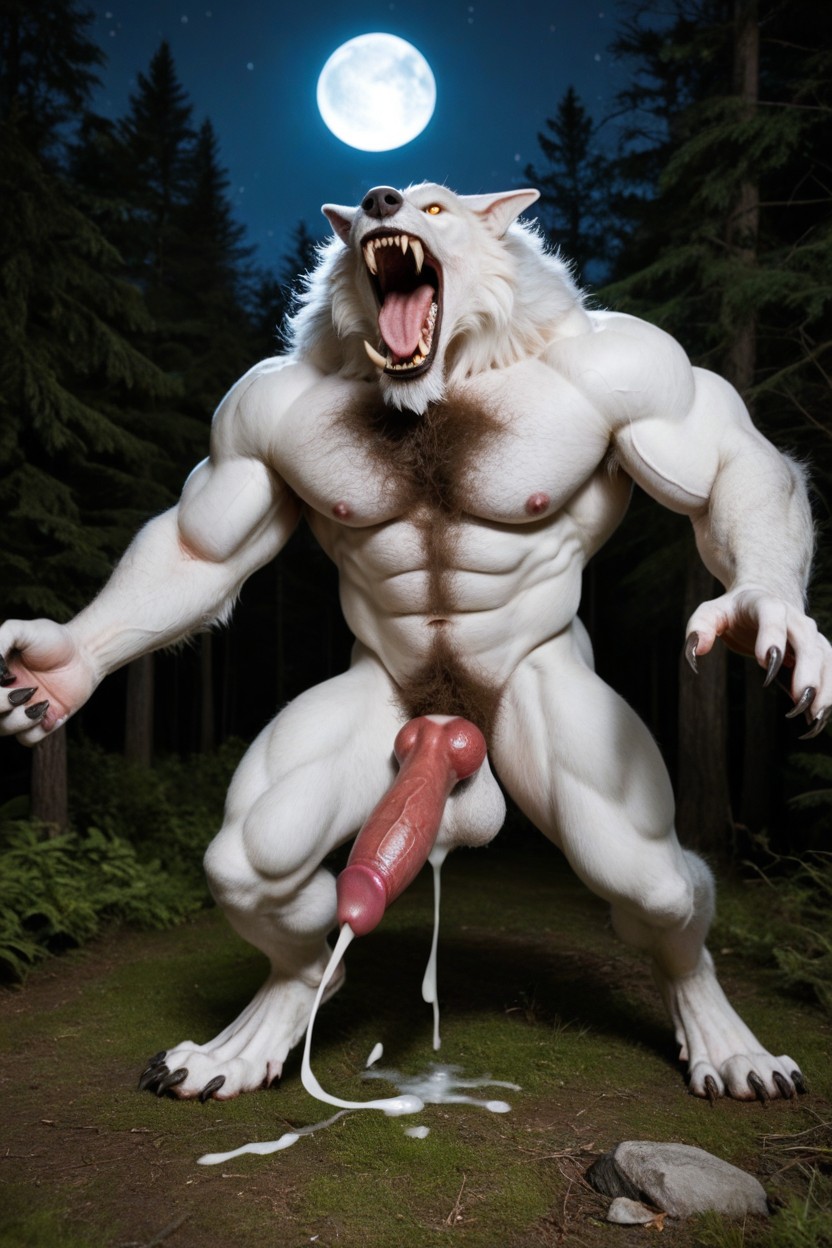 Extremely Fine Artistic Details Shown In The Picture, Average Sized Furry Sheath Penis, Forest AI Gay Porn