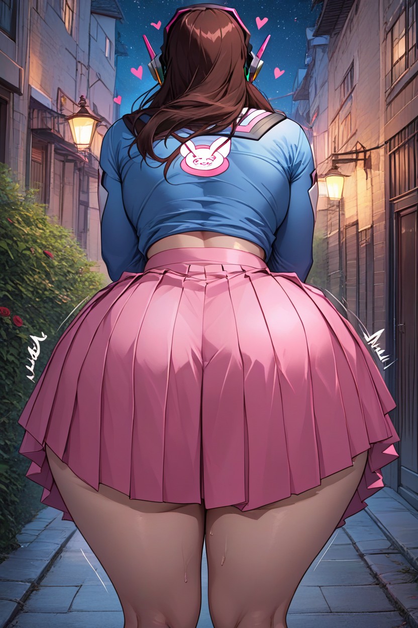 Blue Top Clothing, Rounded Ass, Rounded Ass AI Porn