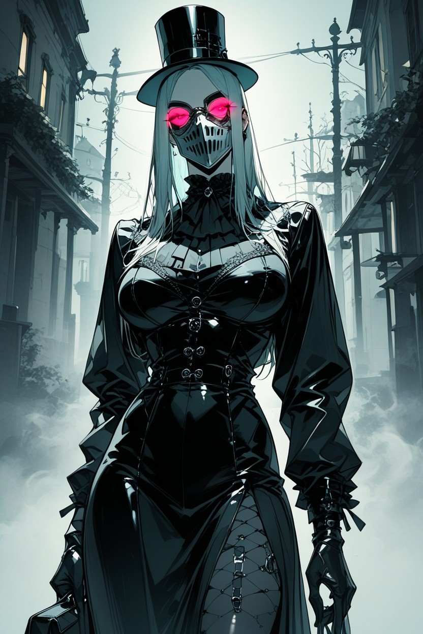 Victorian Plague Doctor, Ultra High Detail, Cinematic Gothic Lighting Hentai AI Porn