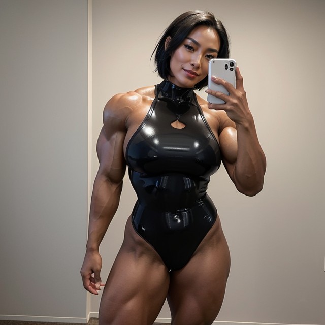 Massive Biceps, Huge Lats, Leotard AI Porn