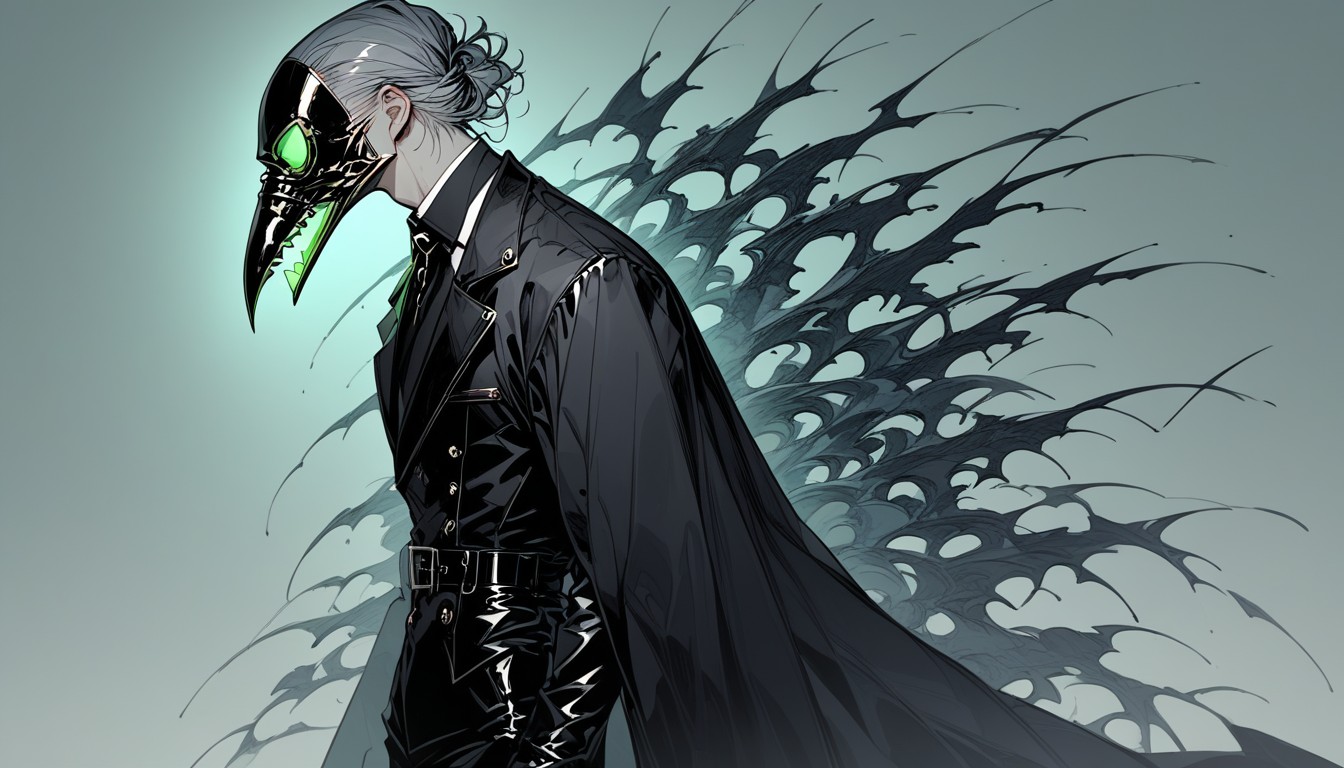Dark Boots With Reinforced Soles, 18+, Male Victorian Plague Doctor Hentai AI Porn