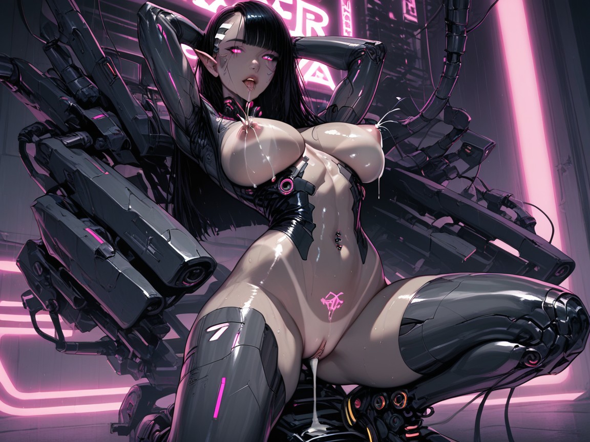 Drool, Arms Overhead, Sweaty Hentai AI Porn