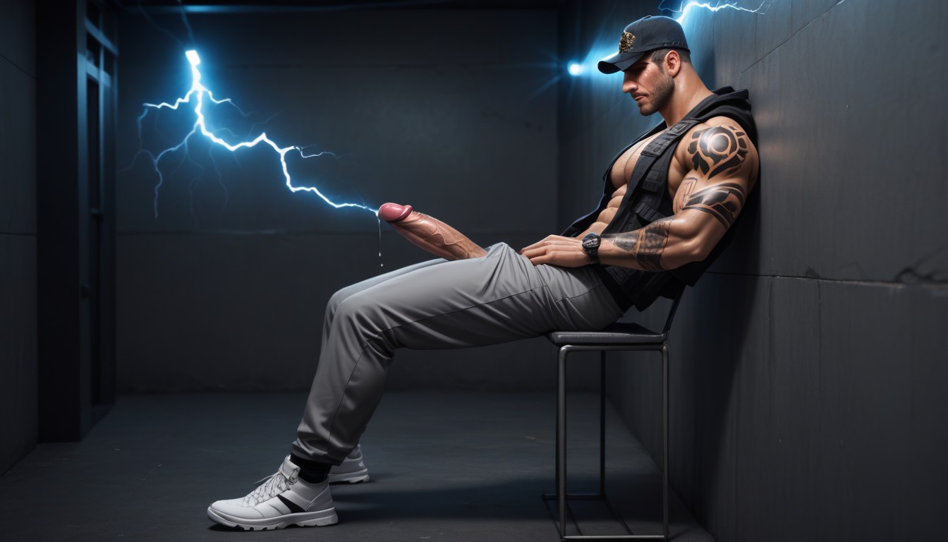 Large, Waist, Drooling AI Gay Porn