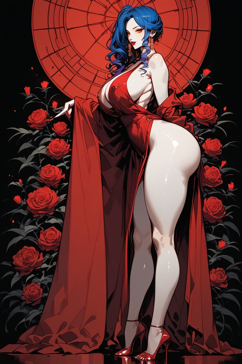 Side View, Pale Skin, Bending Over Hentai AI Porn