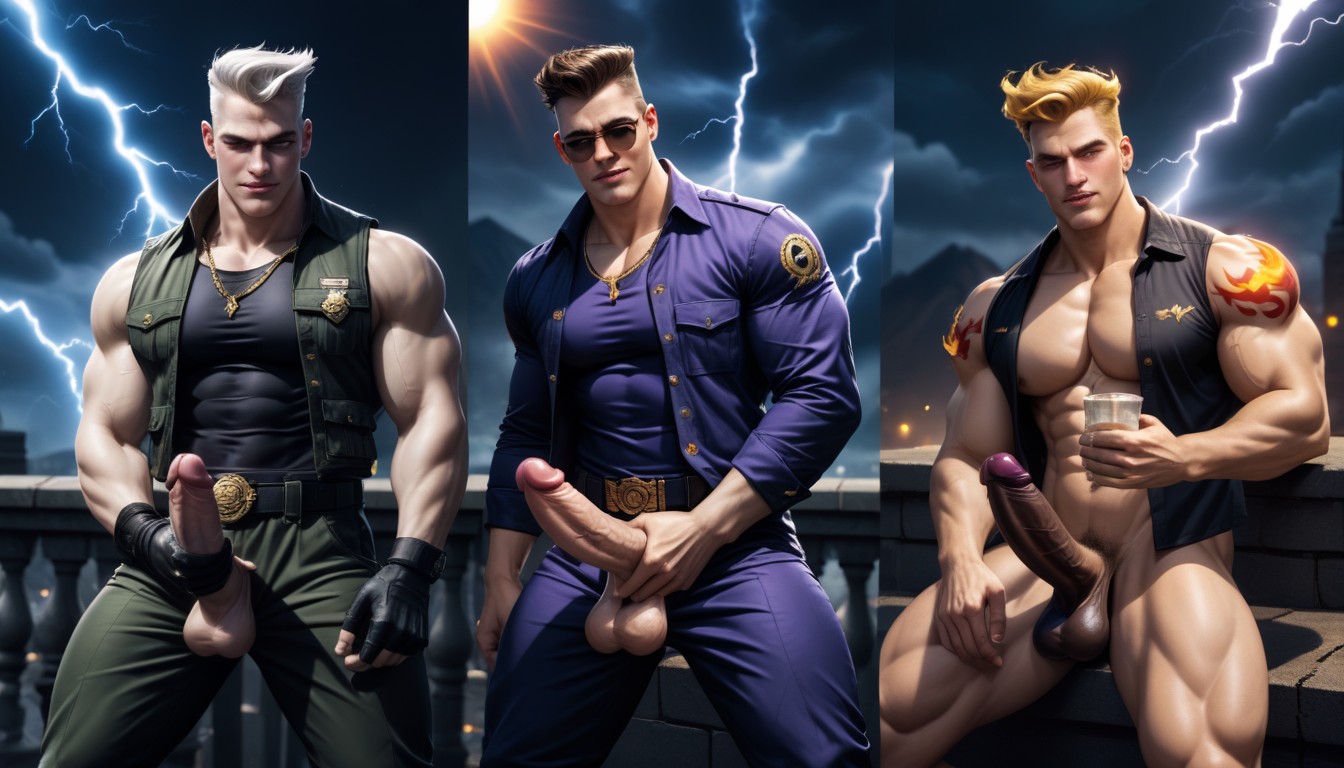 Gold Chains, Partying, Johnny Cage From X-men As God Of Thunder AI Gay Porn