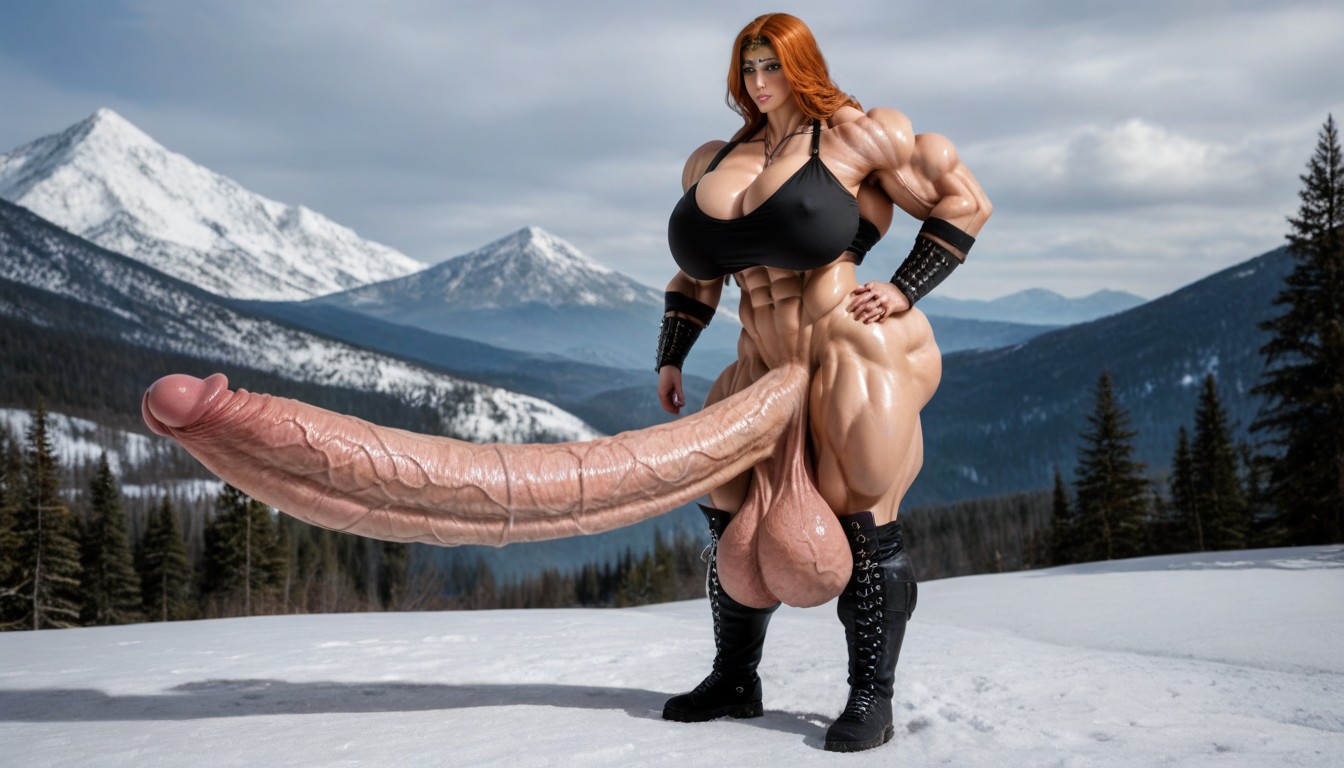 Amazon Body, Toned, Thick Cock Shemale AI Porn