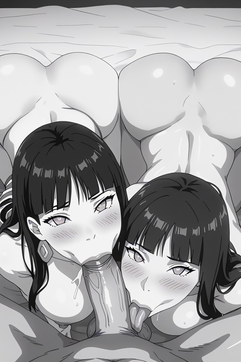 Licking Cum, Full Color Picture, Naked Hentai AI Porn